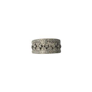 Vintage 14 Karat White Gold and Diamond Band Ring Size 6.5 #11983